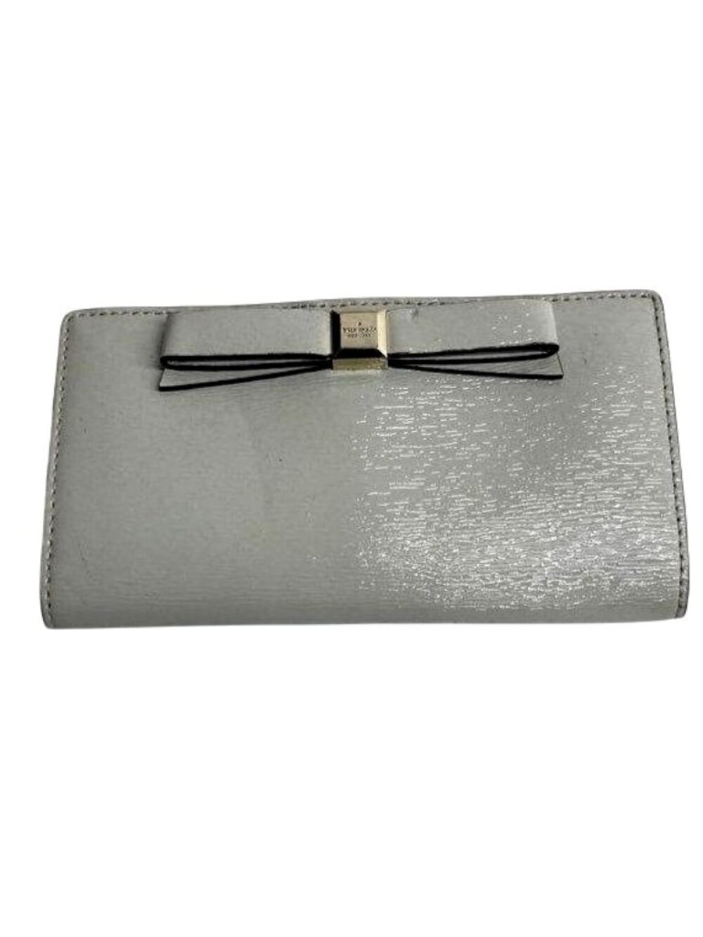 Kate Spade New York Grey Leather Bow Wallet